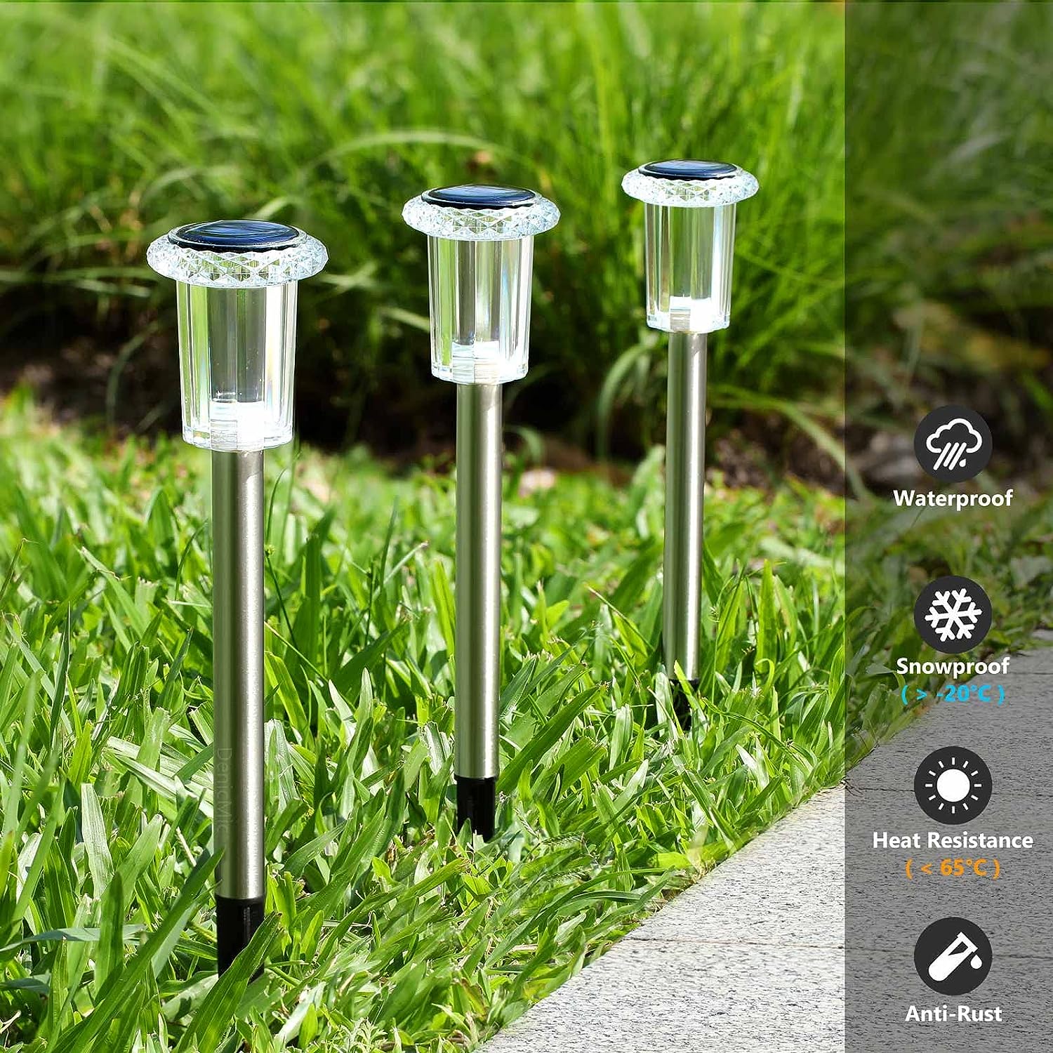 DenicMic Solar Pathway Lights Outdoor Review