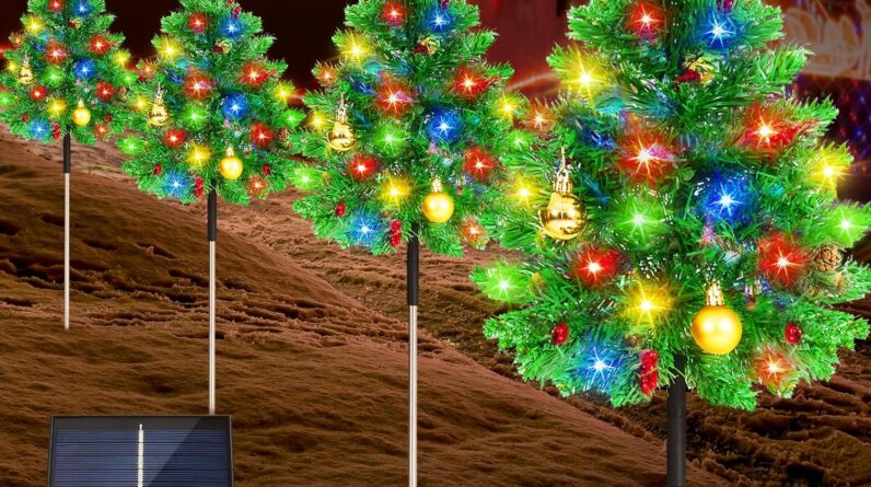 solar christmas tree lights