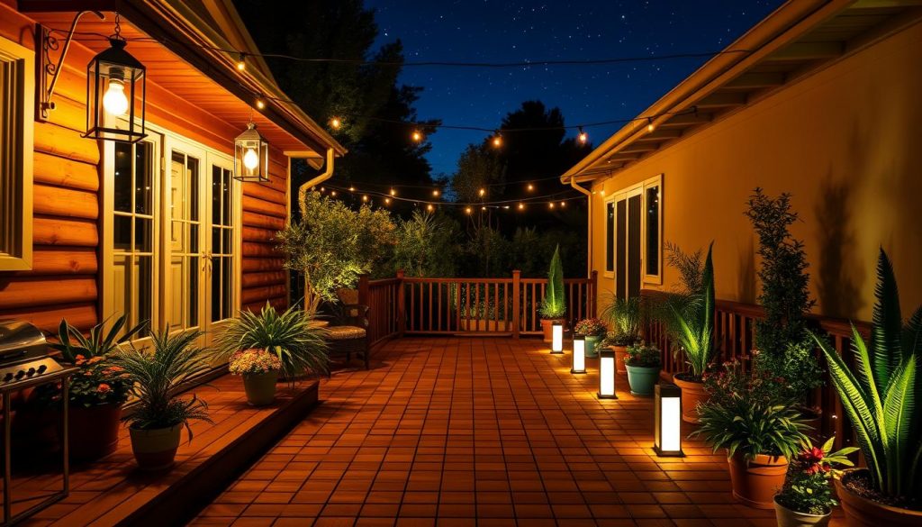 solar deck and patio lighting