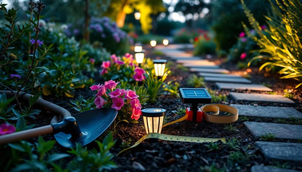 solar path lights installation