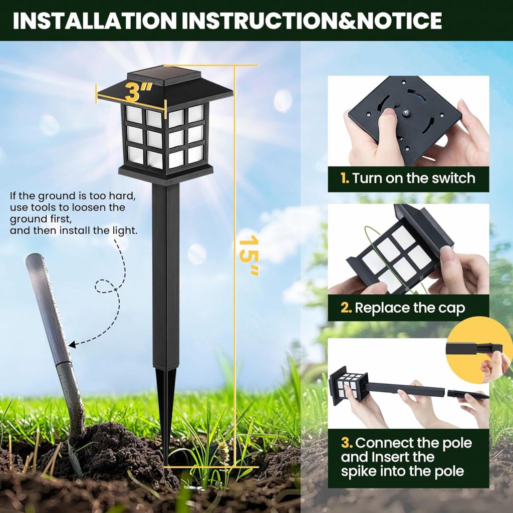 GIGALUMI Solar Outdoor Lights 