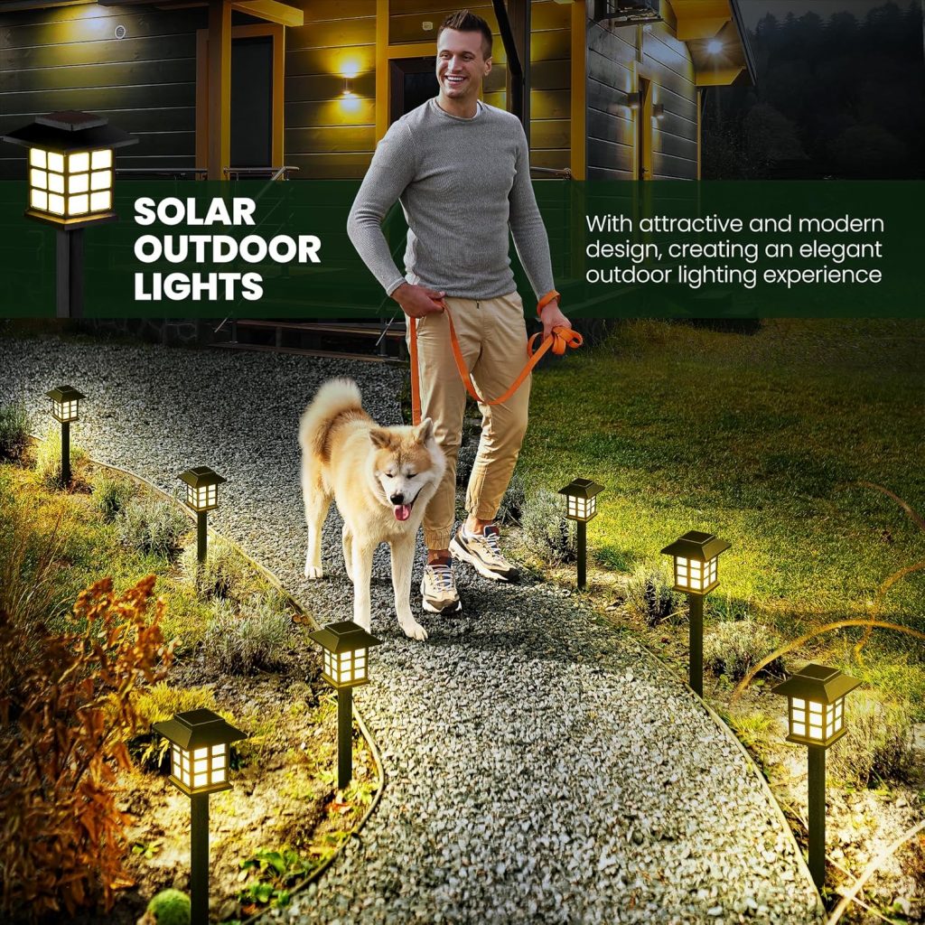 GIGALUMI Solar Outdoor Lights 