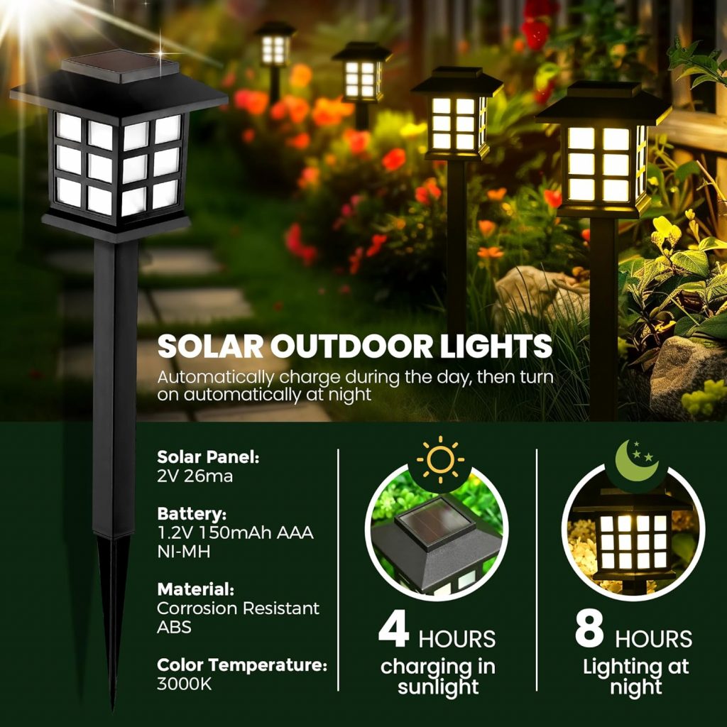 GIGALUMI Solar Outdoor Lights 