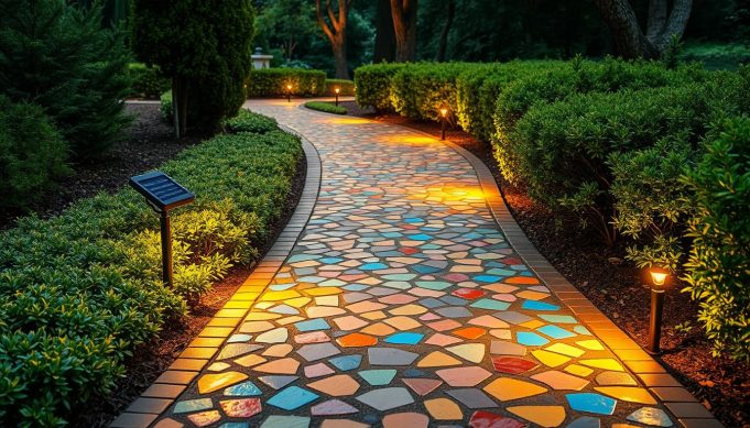 mosaic solar path lights