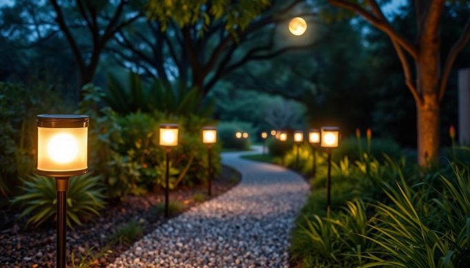 soft white solar path lights