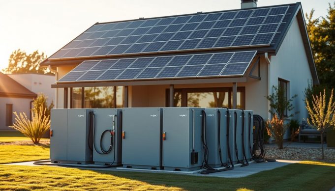 solar battery installation