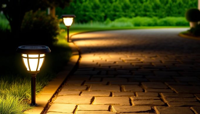 solar led pathway driveway lights