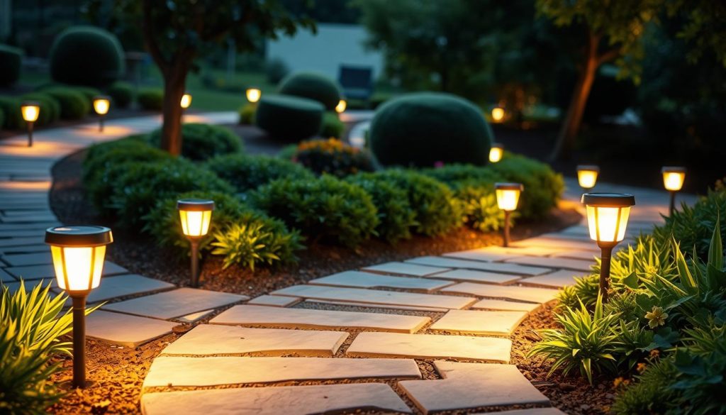 solar path lights installation