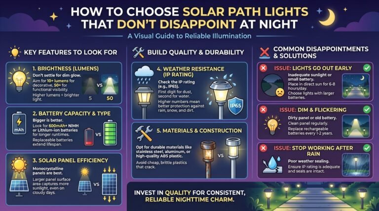 How to choose solar path lights that don’t disappoint at night