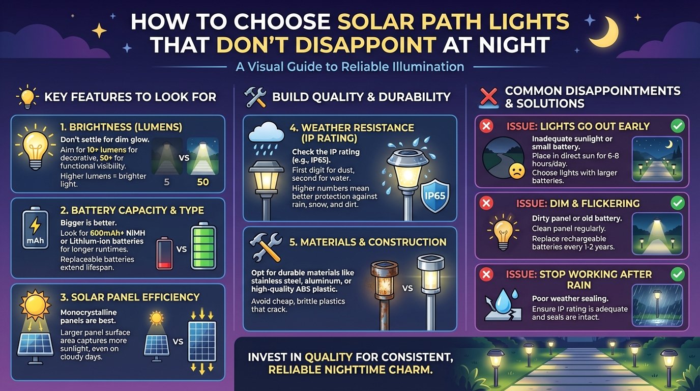 How to choose solar path lights that don’t disappoint at night