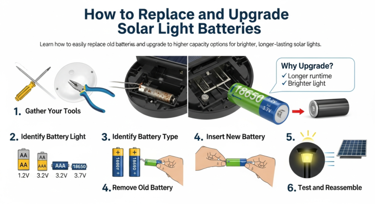 How to replace and upgrade solar light batteries guide