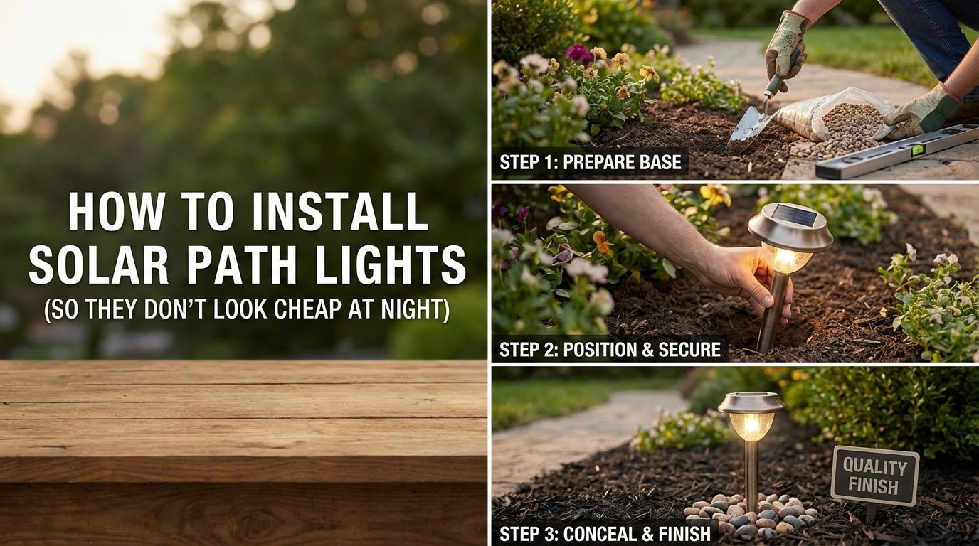 how to install solar path lights