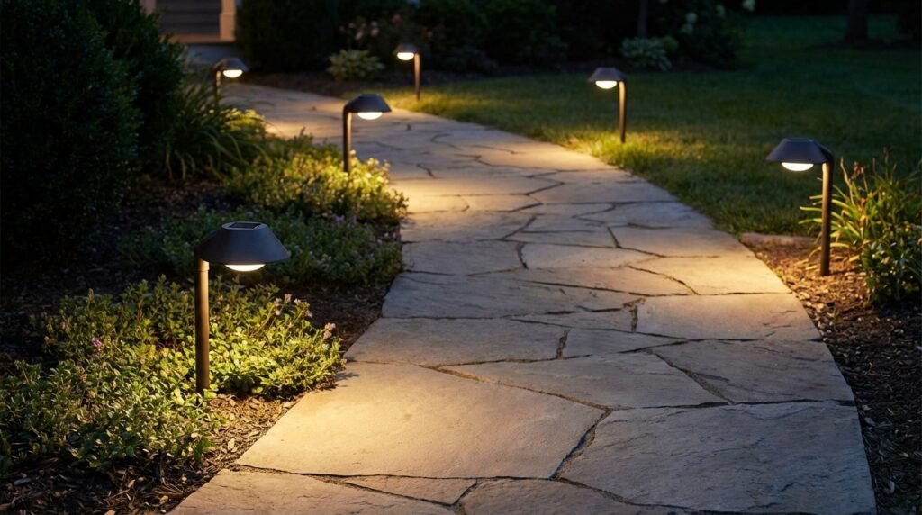 solar path lights placement rule