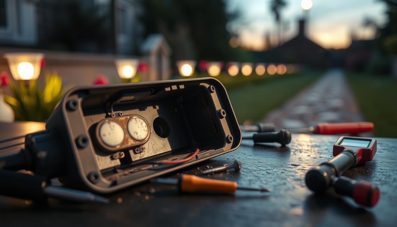 solar path lights sensor not working