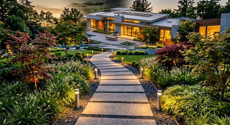 modern minimalist solar path light layouts