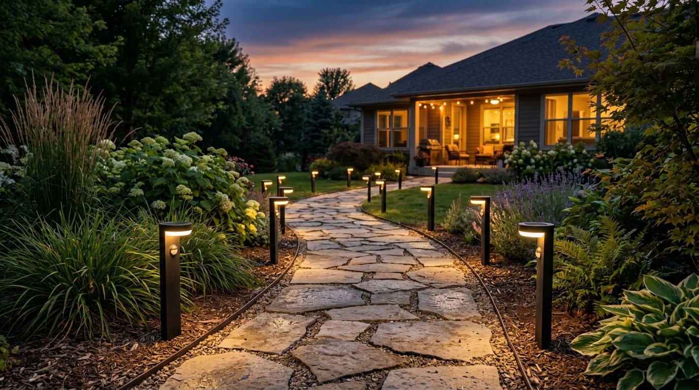 motion sensor solar path lights