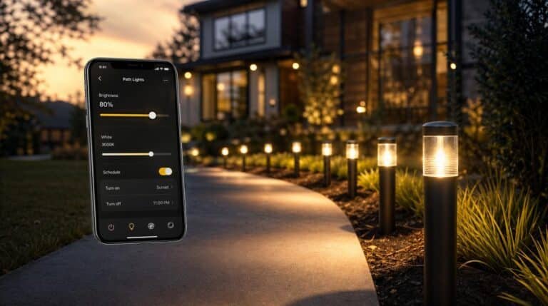 smart solar path lights with app control