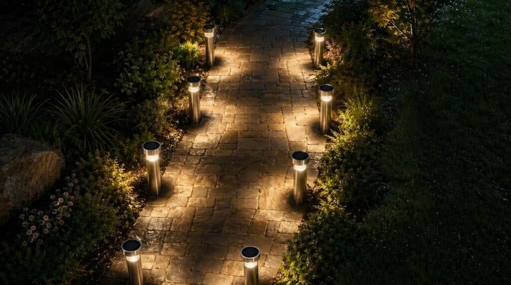 smart solar path lights with app control