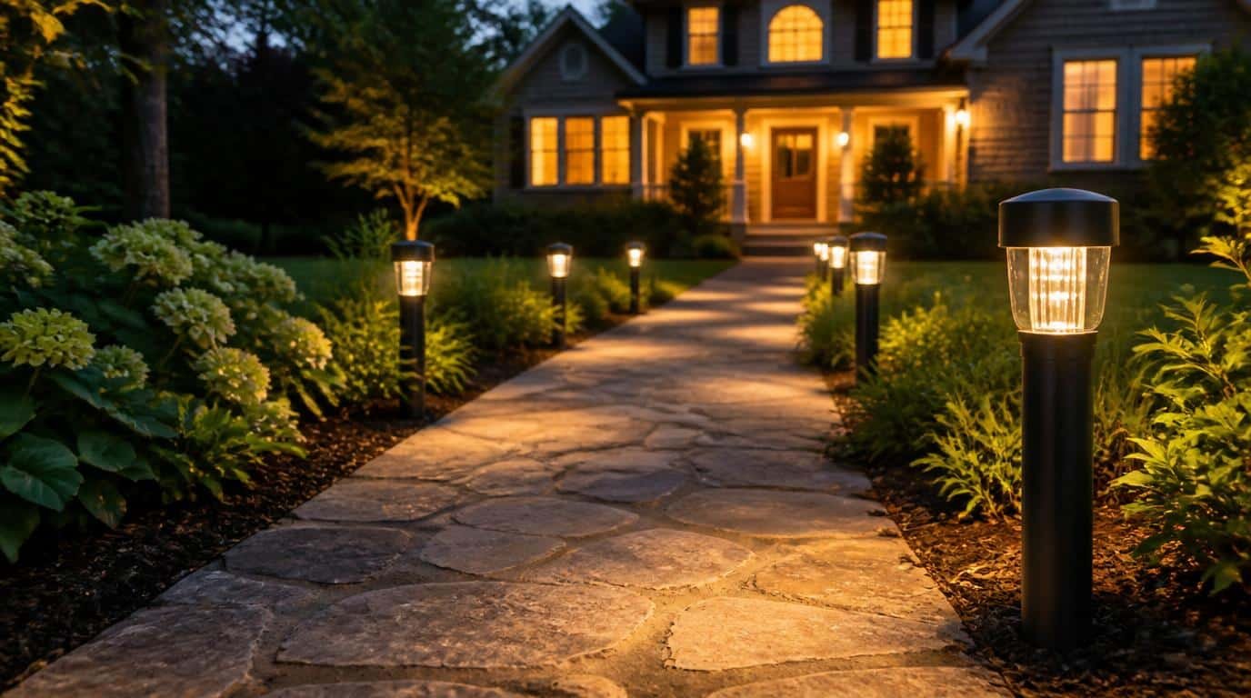 dusk to dawn pathway lighting safety