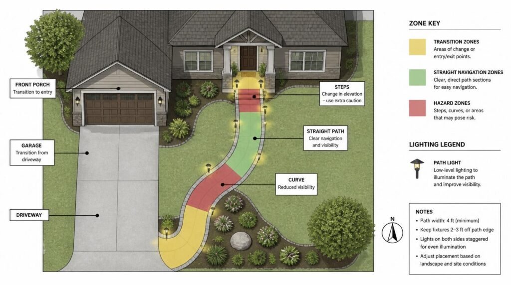 dusk to dawn pathway lighting safety