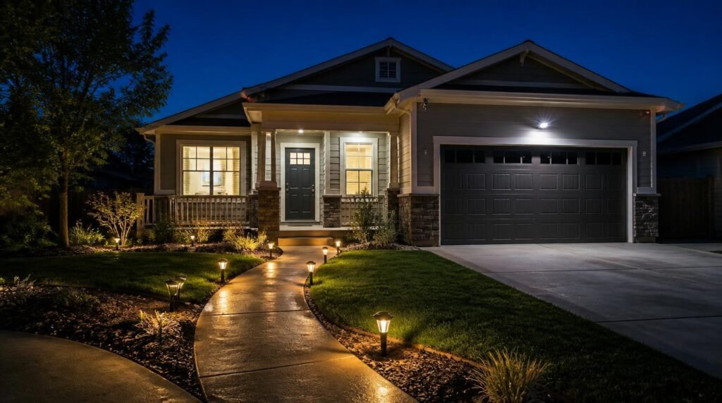dusk to dawn pathway lighting safety