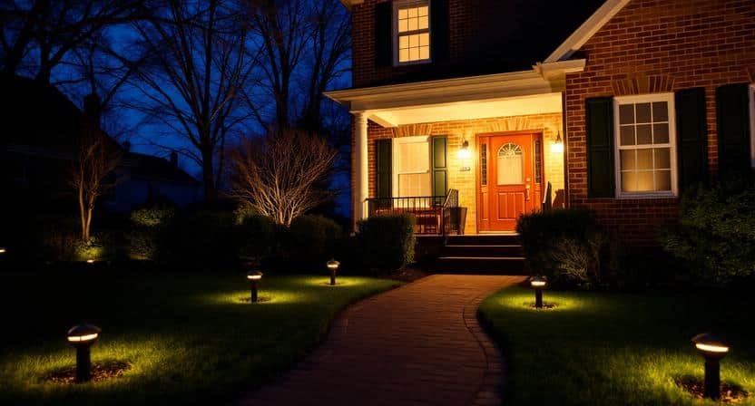 matte black pathway lights