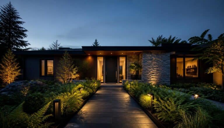 matte black pathway