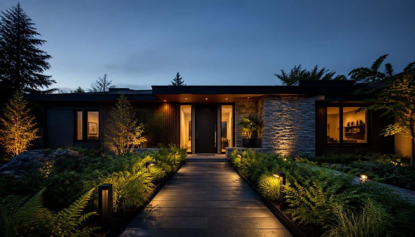 matte black pathway